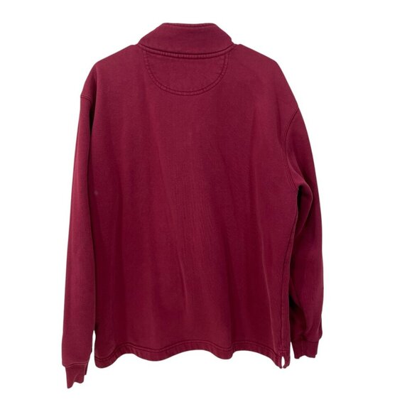 Carhartt Sweatshirt 1/4 Zip Embroidered Logo Large Work Distressed Pullover Mock - Picture 3 of 7